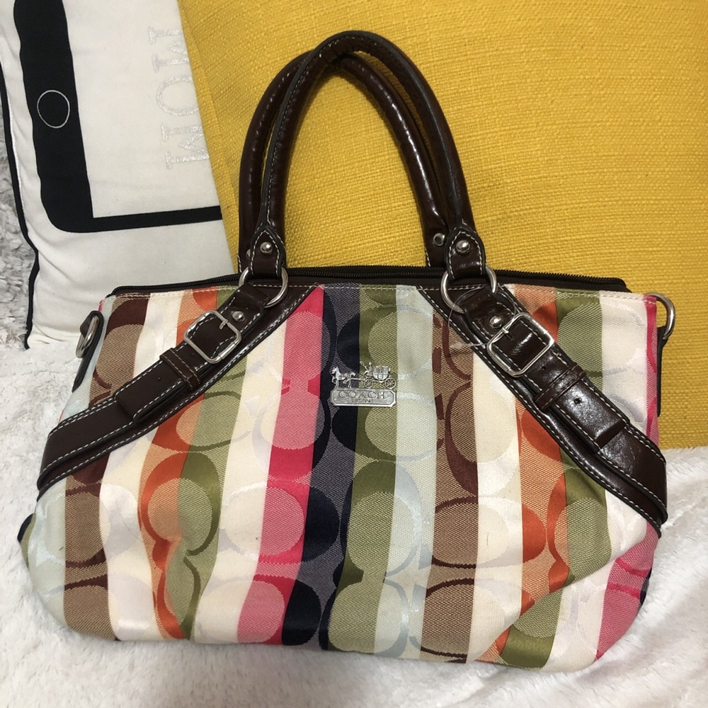 Colorful coach purse, gently used